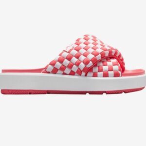 Jordan Sophia Slide Sandals- Coral/White